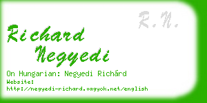 richard negyedi business card