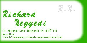 richard negyedi business card